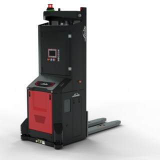 Gerbeur automatisé I-MATIC CF de Fenwick, adapté à une utilisation en entrepôt frigorifique.