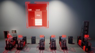 Pour une gestion optimisée de la charge et de l’énergie, le Fenwick connect:charger peut également être intégré à myFenwick. Vidéo animée sur la gestion de la charge