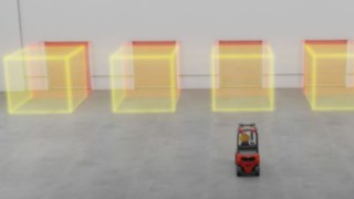 En présence de plusieurs portes voisines, on utilise la solution « Rectangulaire » du Fenwick Door Control.  Fenwick Door Control Rectangulaire veille à ce que seule la porte rapide directement pilotée s’ouvre.