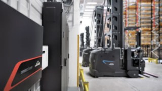Le Fenwick connect:charger en action chez Arvato. Le Fenwick connect:charger