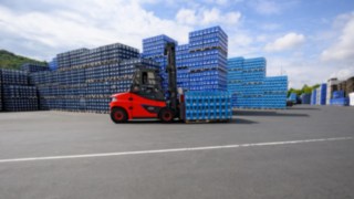 Le Fenwick E80 en action chez Gerolsteiner