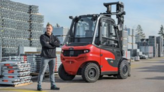 Waldemar Pepke, cariste chez Layher