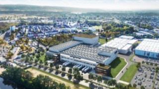 Le KION Regional Distribution Center Central Europe de Kahl am Main avec une installation PV sur le toit